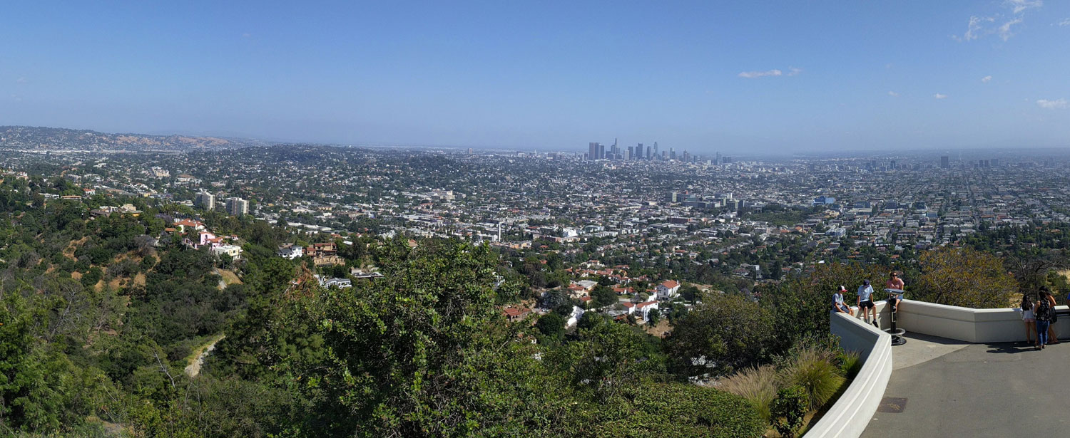 Utsikt från Griffith Observatory i Los Angeles, Kalifornien.