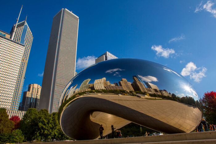 Skulpturen The Bean i Chicago, Illinois.
