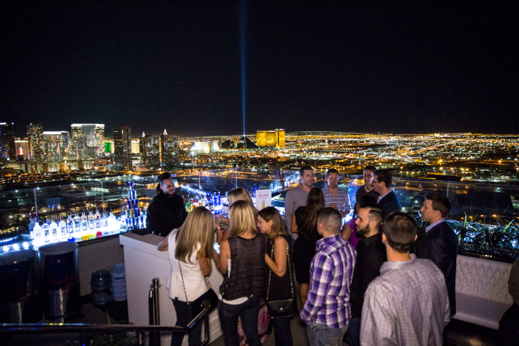Rooftop bar i Las Vegas.