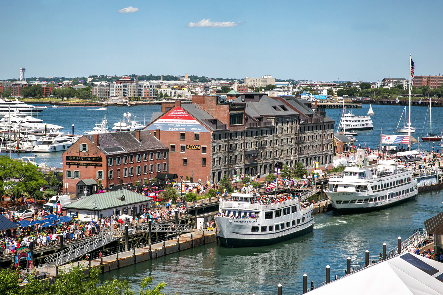Seaport område i Boston, Massachusetts.
