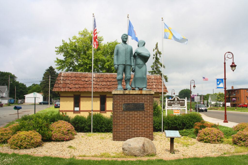 Karl Oskar och Kristina i Lindstrom, Minnesota.