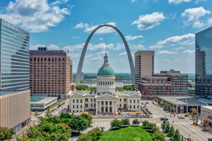 Gateway Arch i St. Louis, Missouri.
