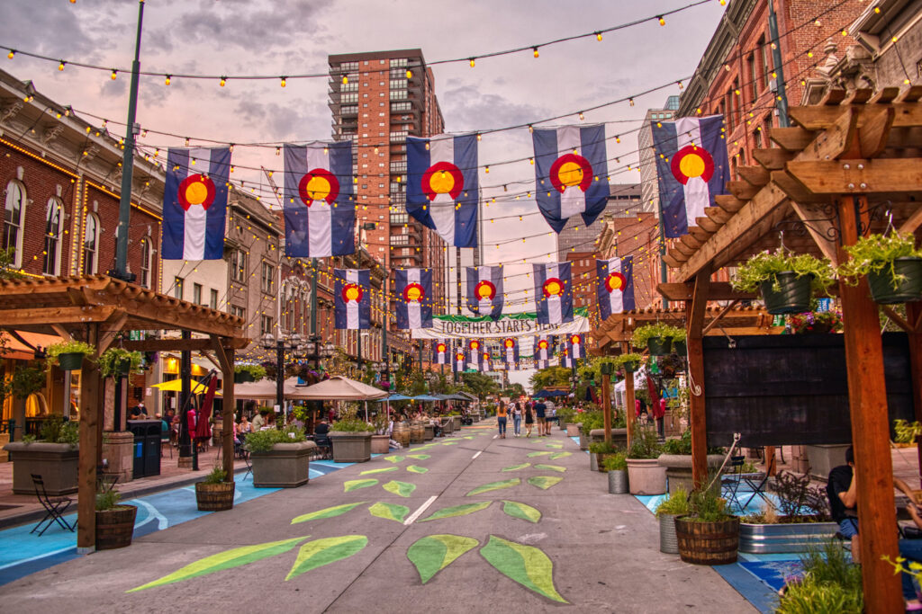 Larimer Square i Denver, Colorado.
