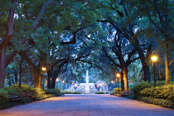 Forsyth Fountain i Savannah, Georgia.