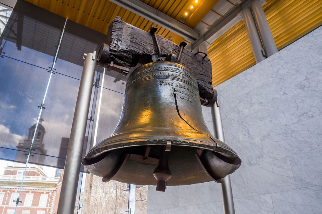 Liberty Bell i Philadelphia, Pennsylvania.