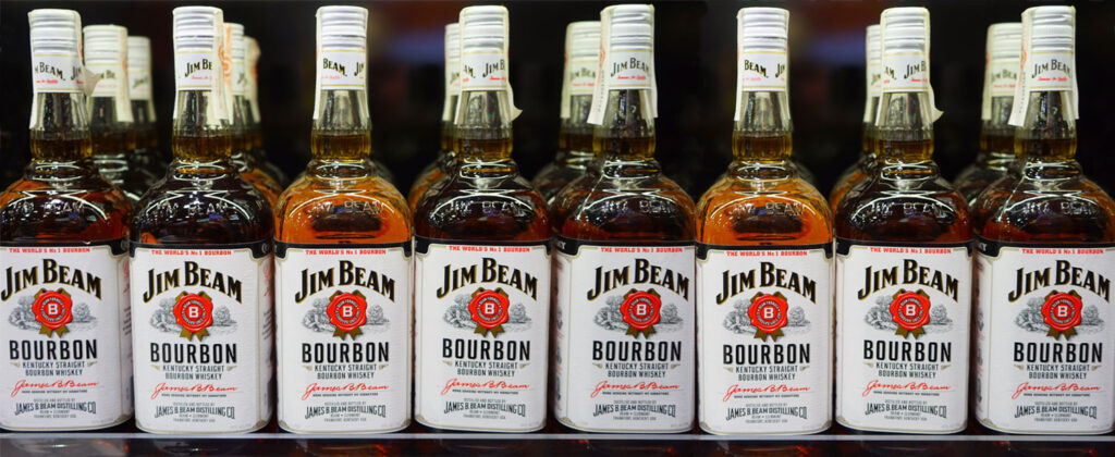 Jim Beam bourbon från Kentucky.