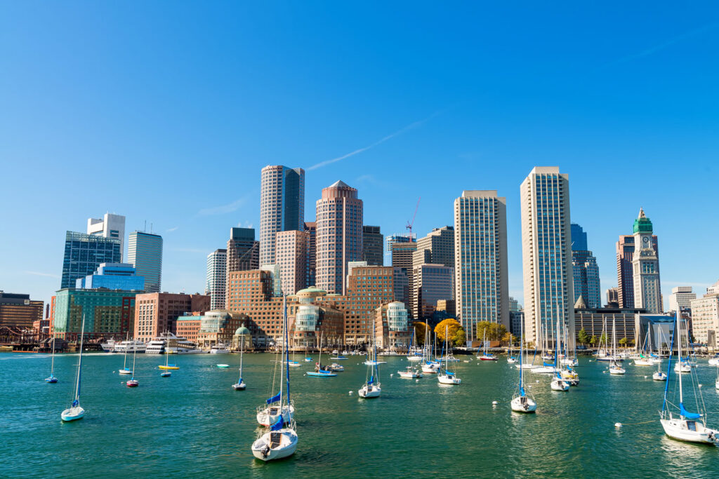 Boston skyline, Massachusetts.