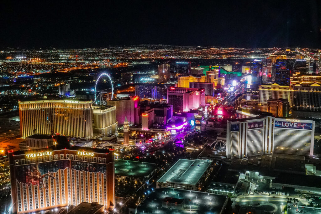 Helikoptertur över Las Vegas.