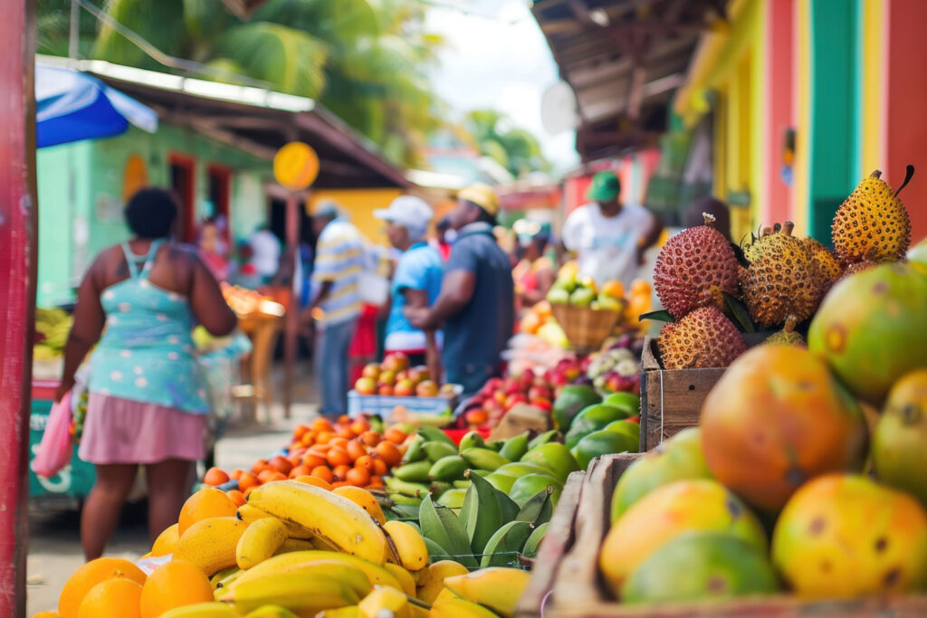 Marknad Bridgetown Barbados.