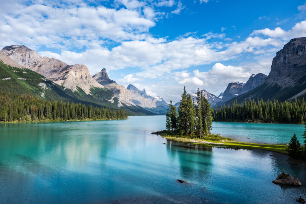 Maligne Lake i Jasper National Park, Alberta.
