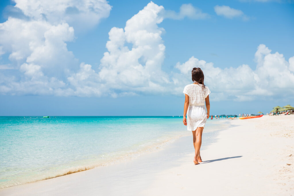Strand på Aruba.