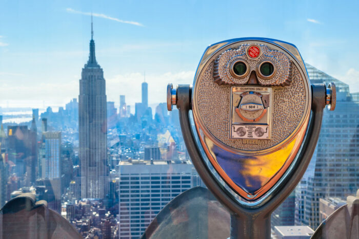 Utsikt från Top of the Rock, New York.