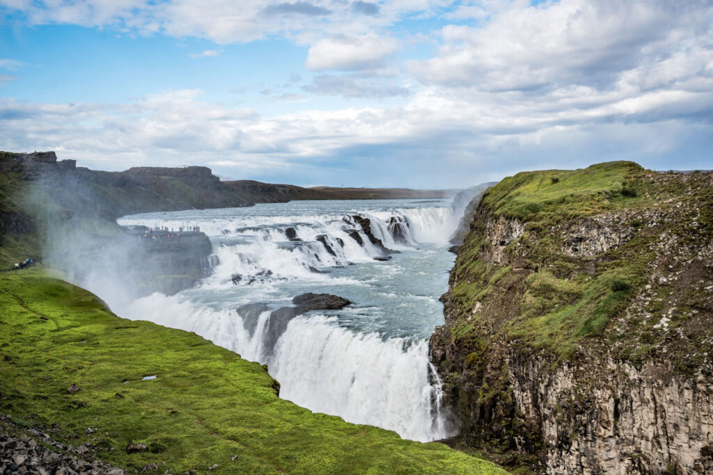 Vattenfallet Gullfoss, Island.